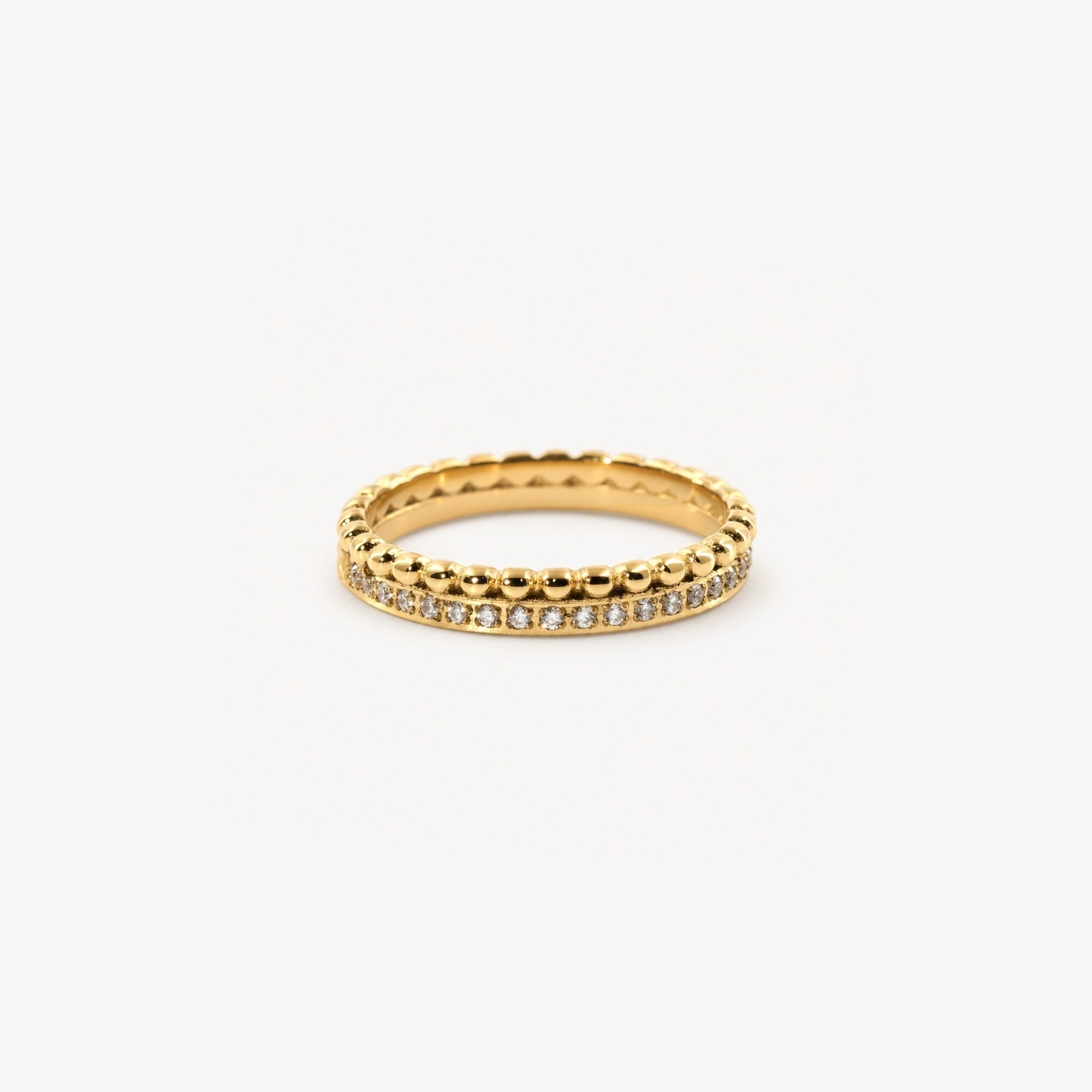 Half pave eternity Band ring
