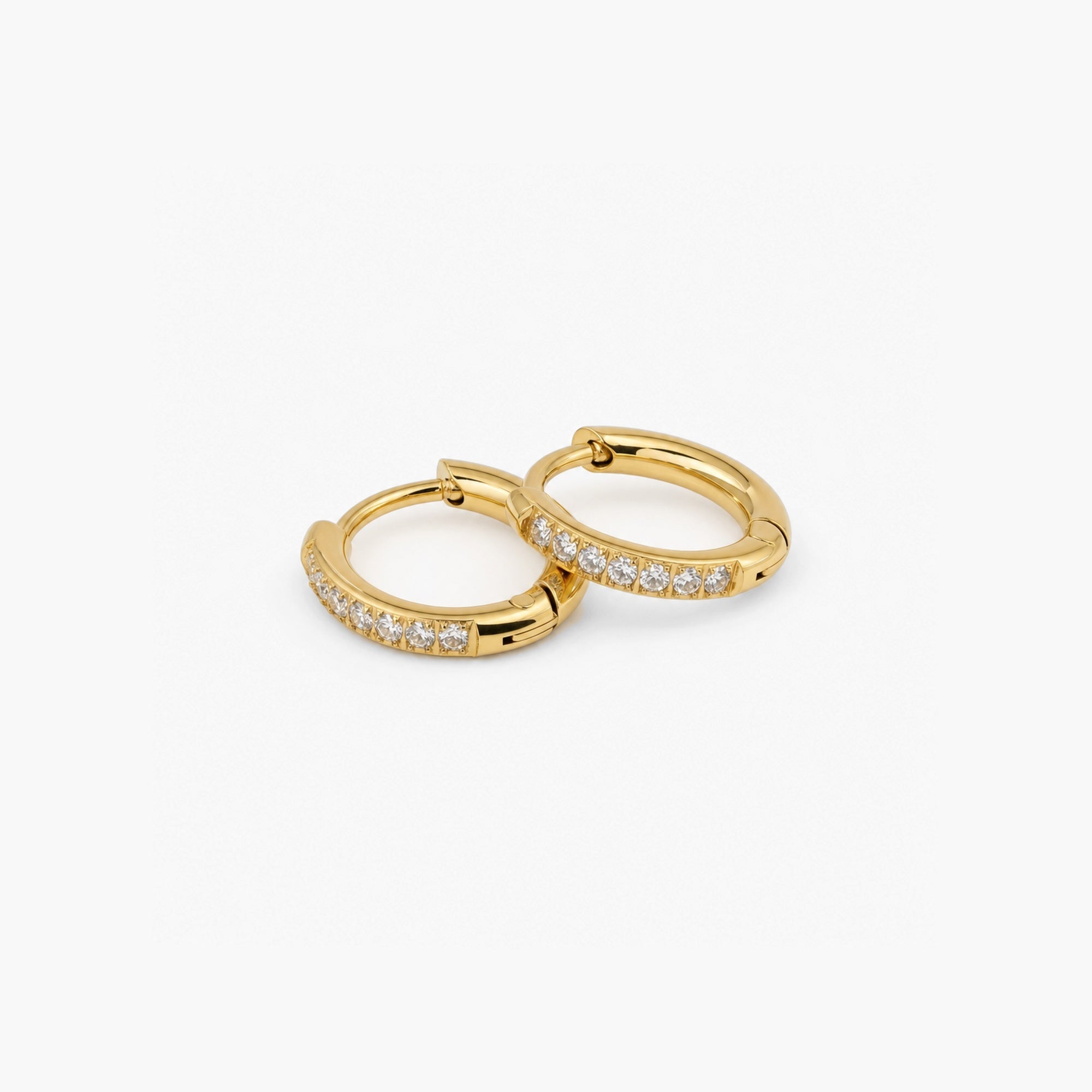 Mini Pave Huggie Hoops