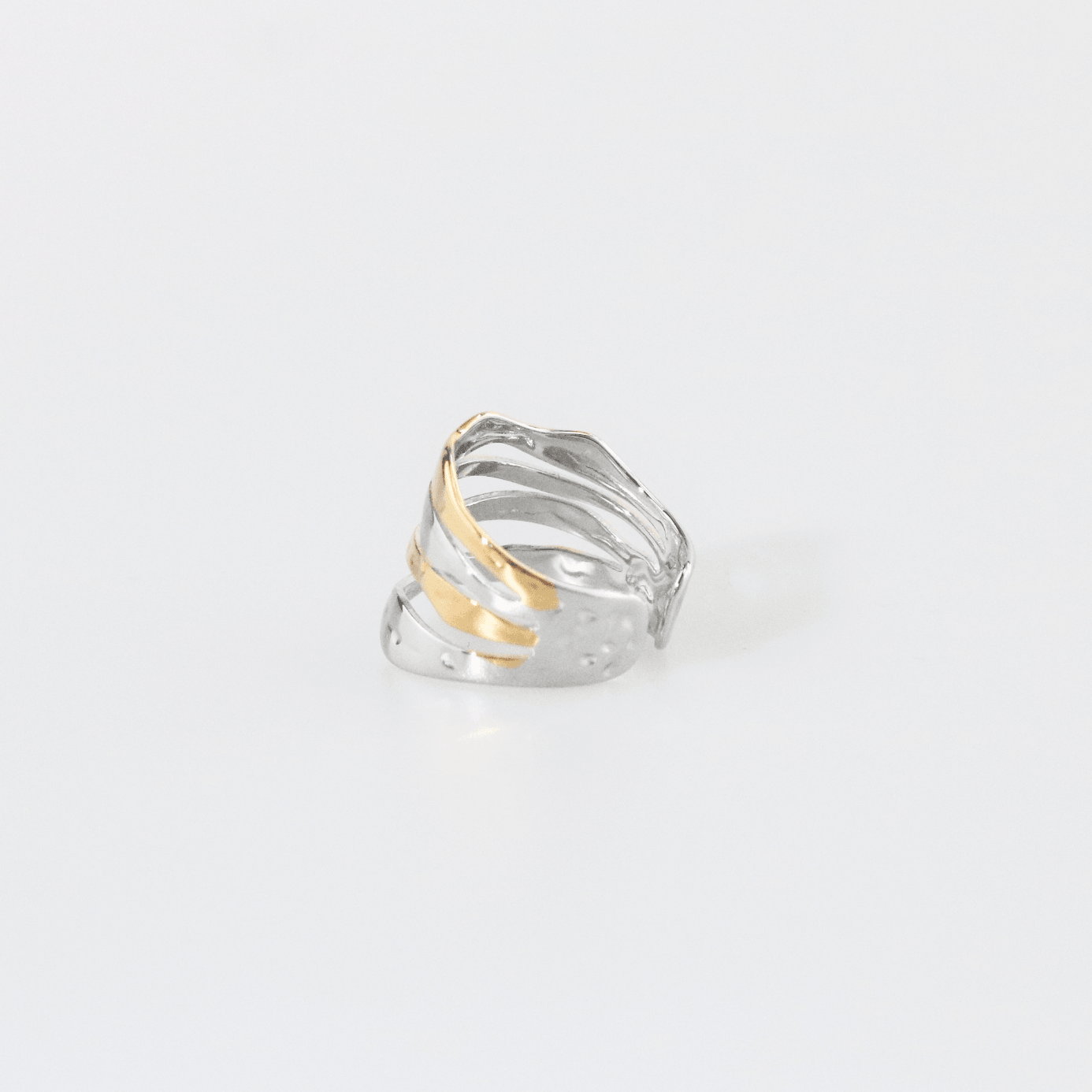 Mixed Multi-Row Hammered Ring