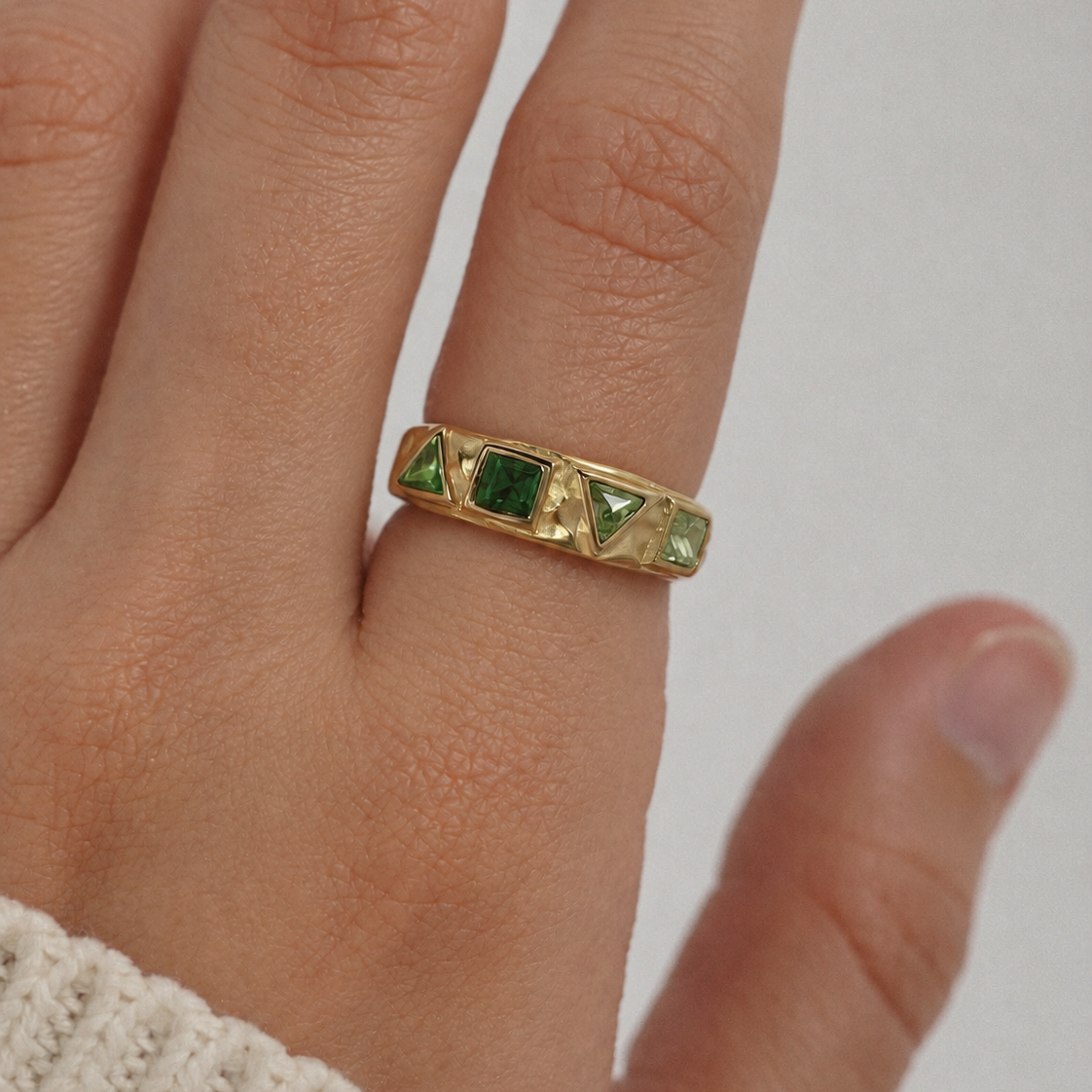 Mosaic Emerald Ring