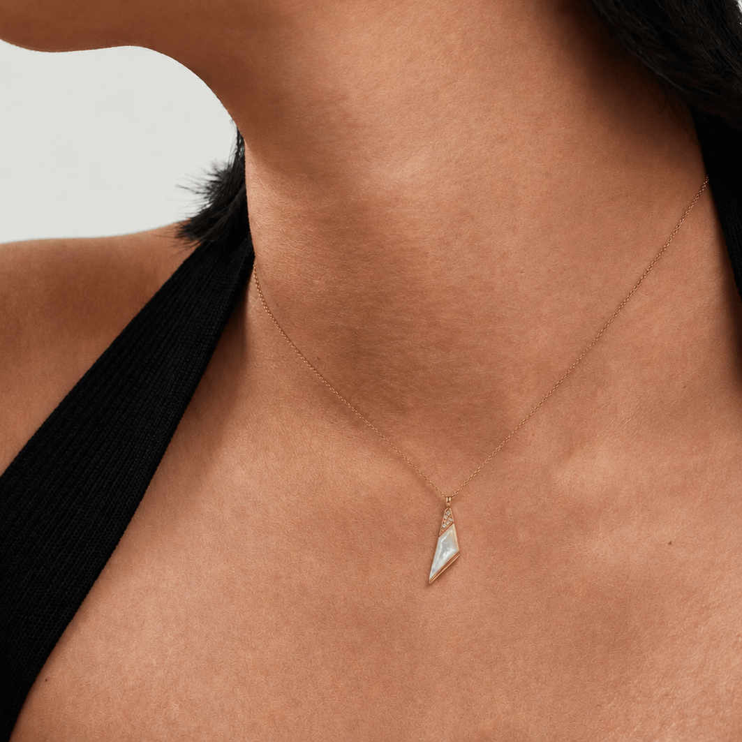 Mother of Pearl Triangle Necklace