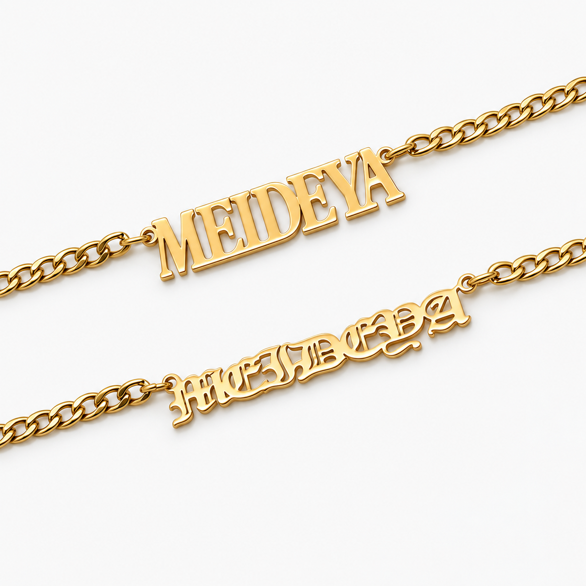 gold nameplate necklace