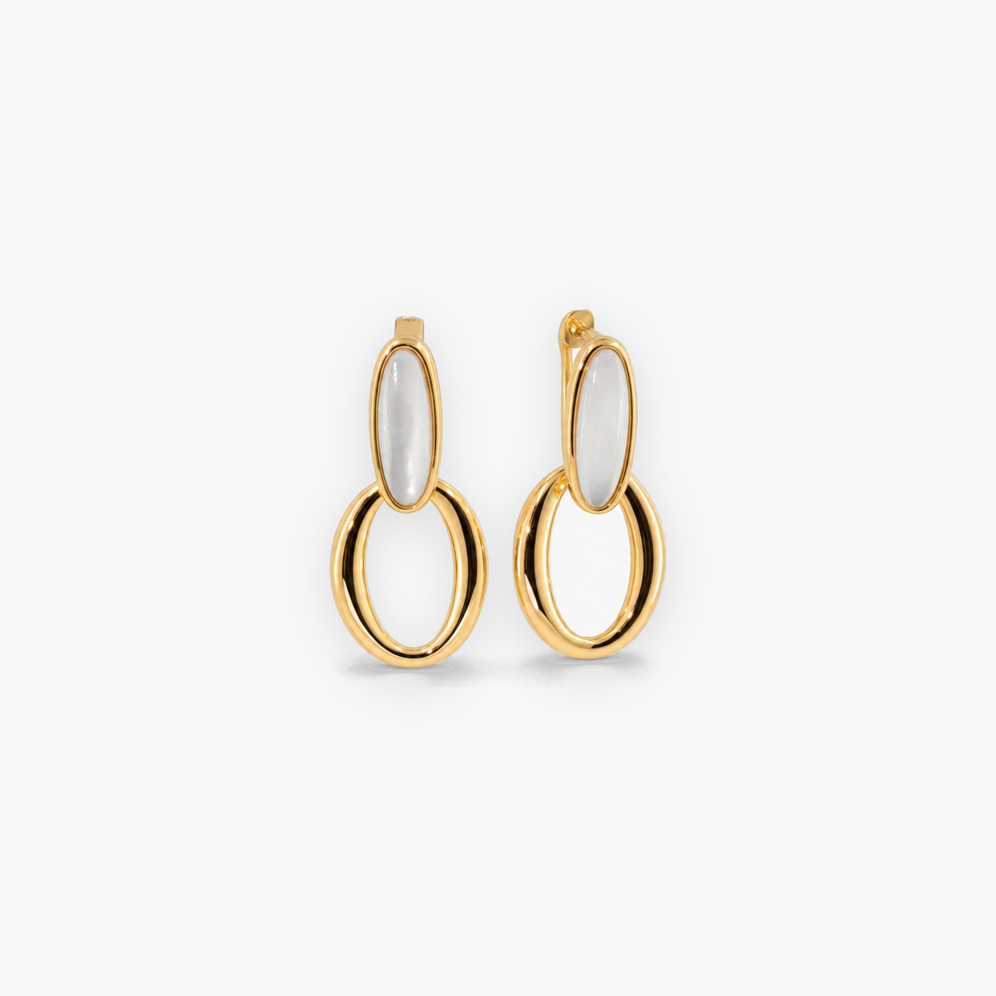 Mother of Pearl Hoop Earrings