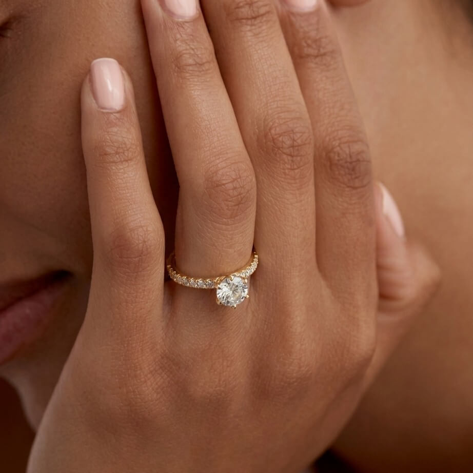Pave Solitaire Ring