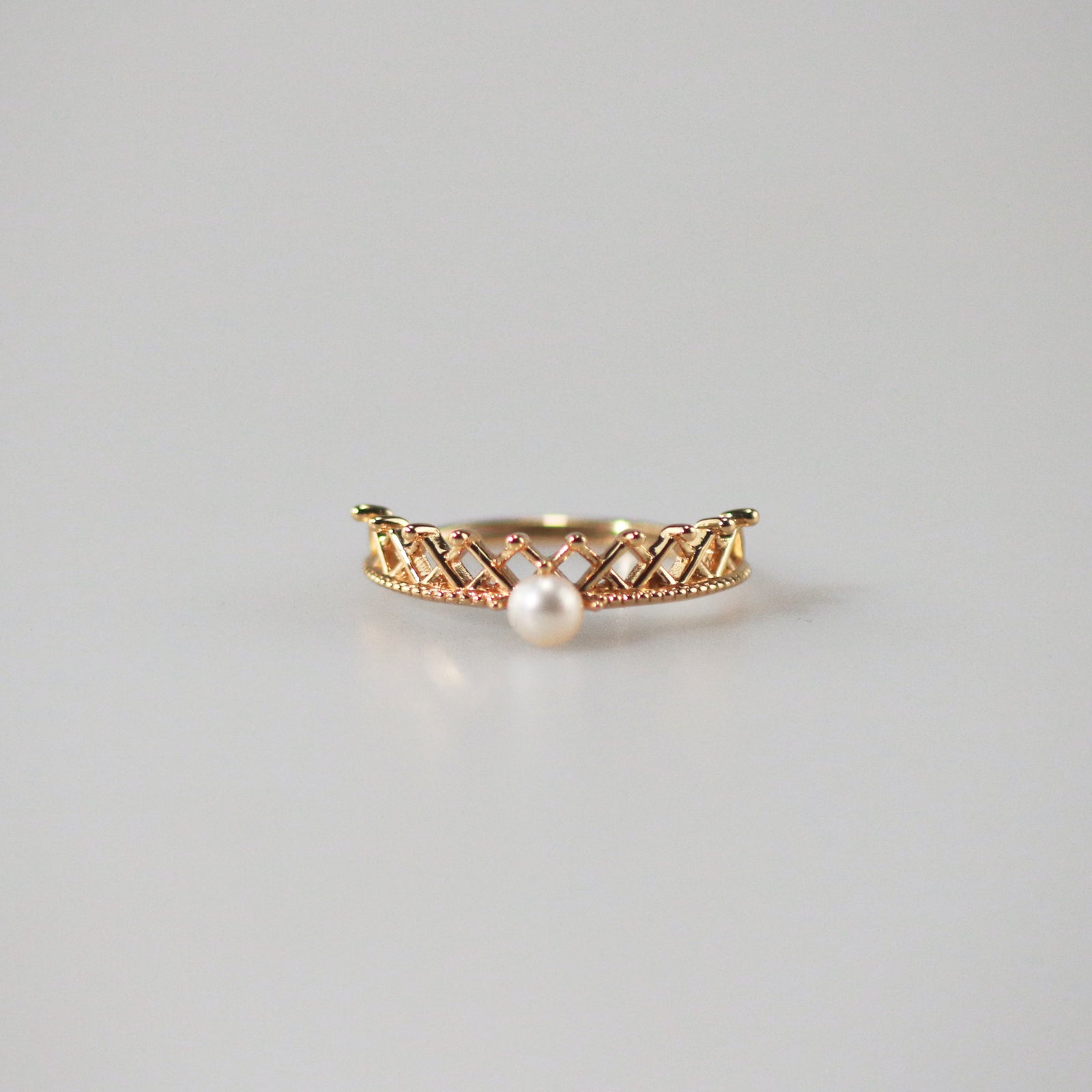Meideya jewelry pearl crown ring