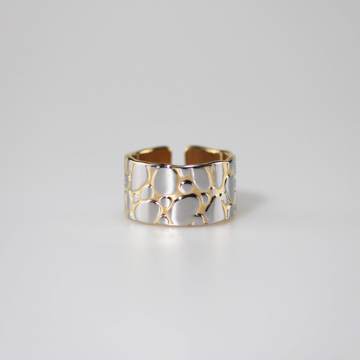 Pebble Statement Band Ring | Gold-Plated | Meideya