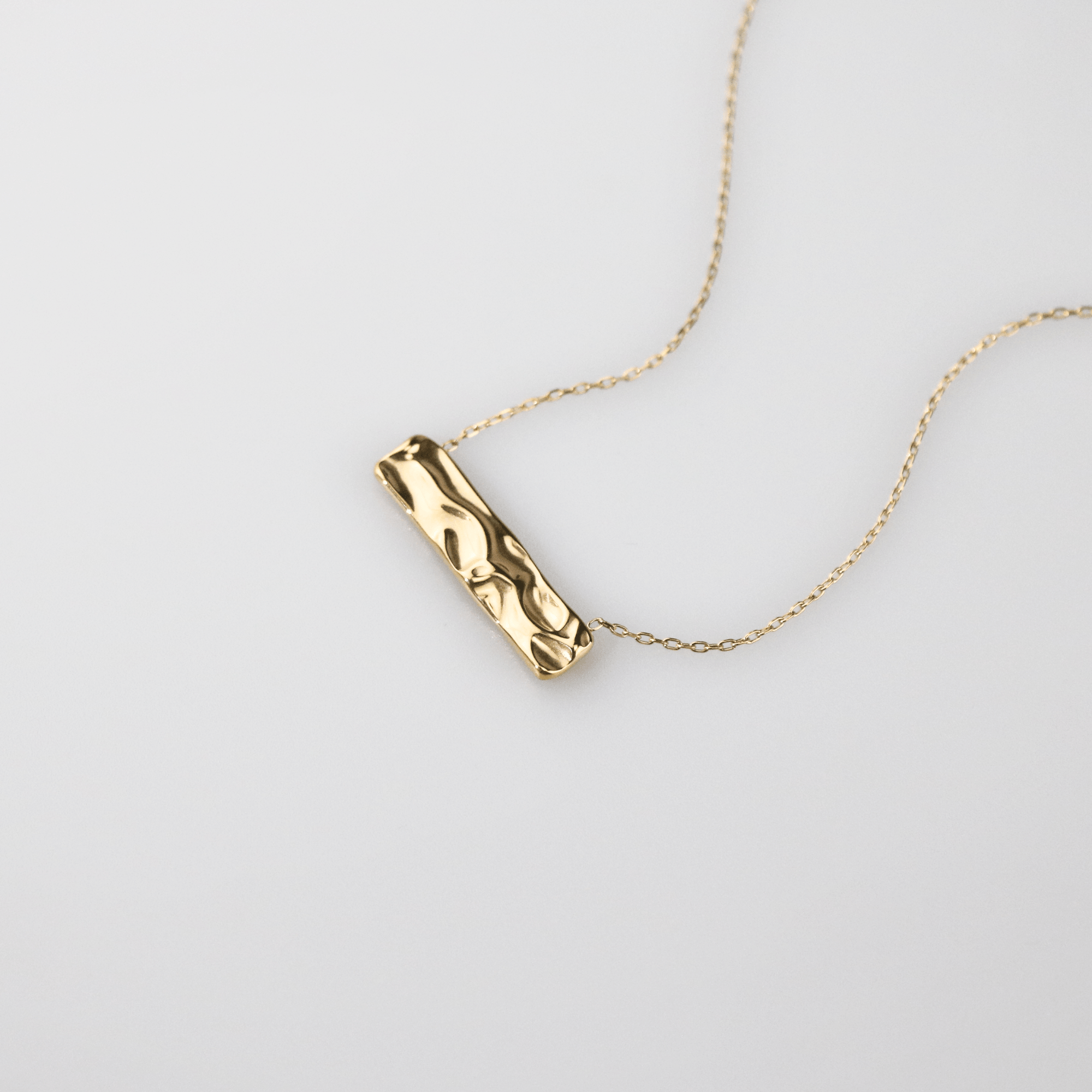 Hammered Rectangle Necklace