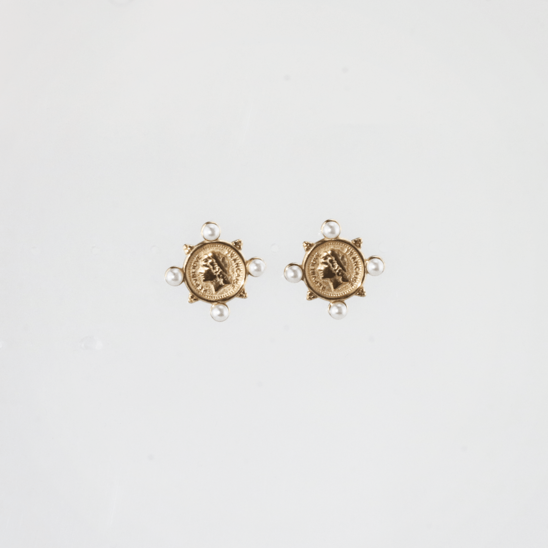 Royal Medallion Stud Earrings