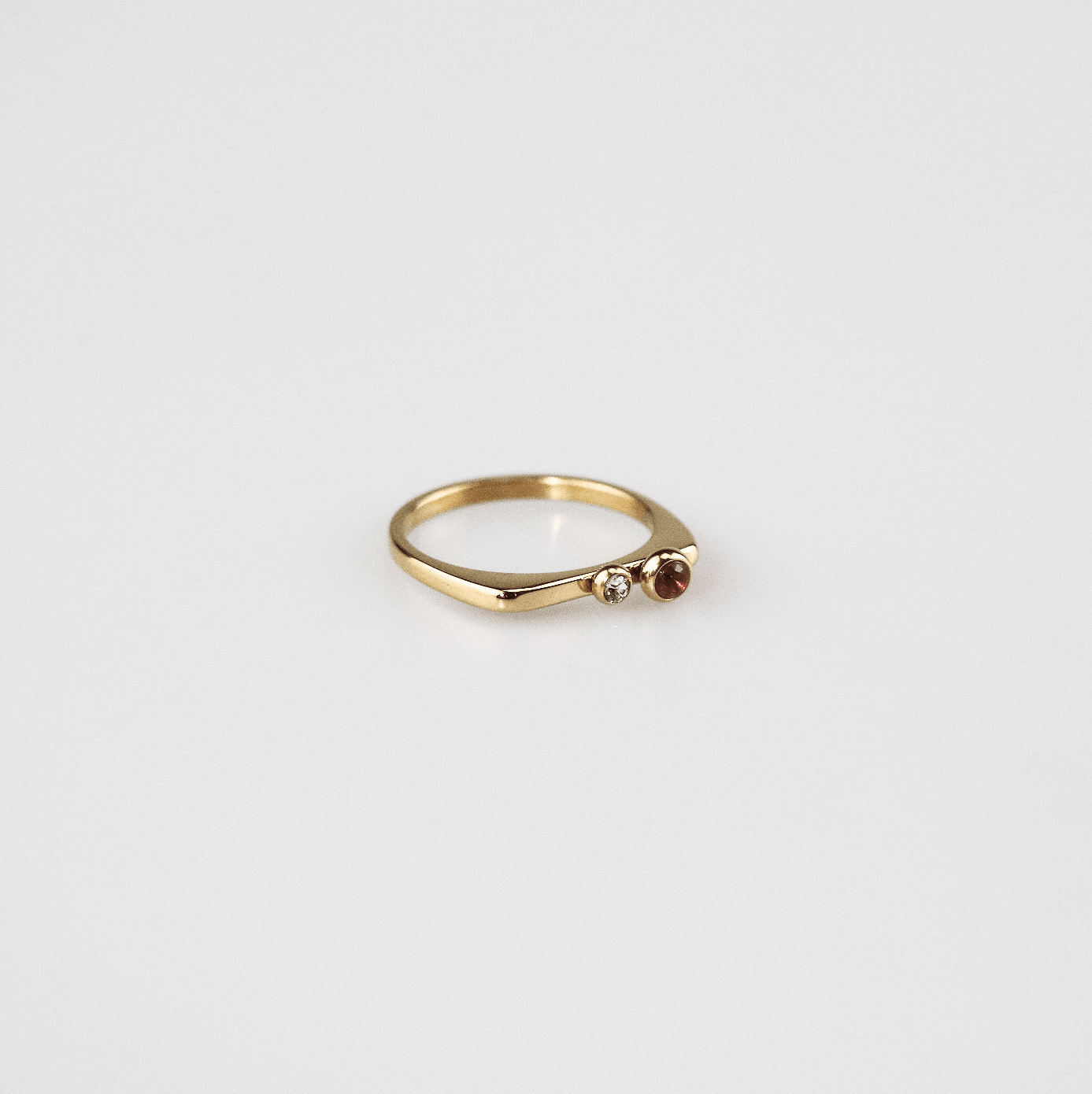 Ruby-white-Stacking Ring