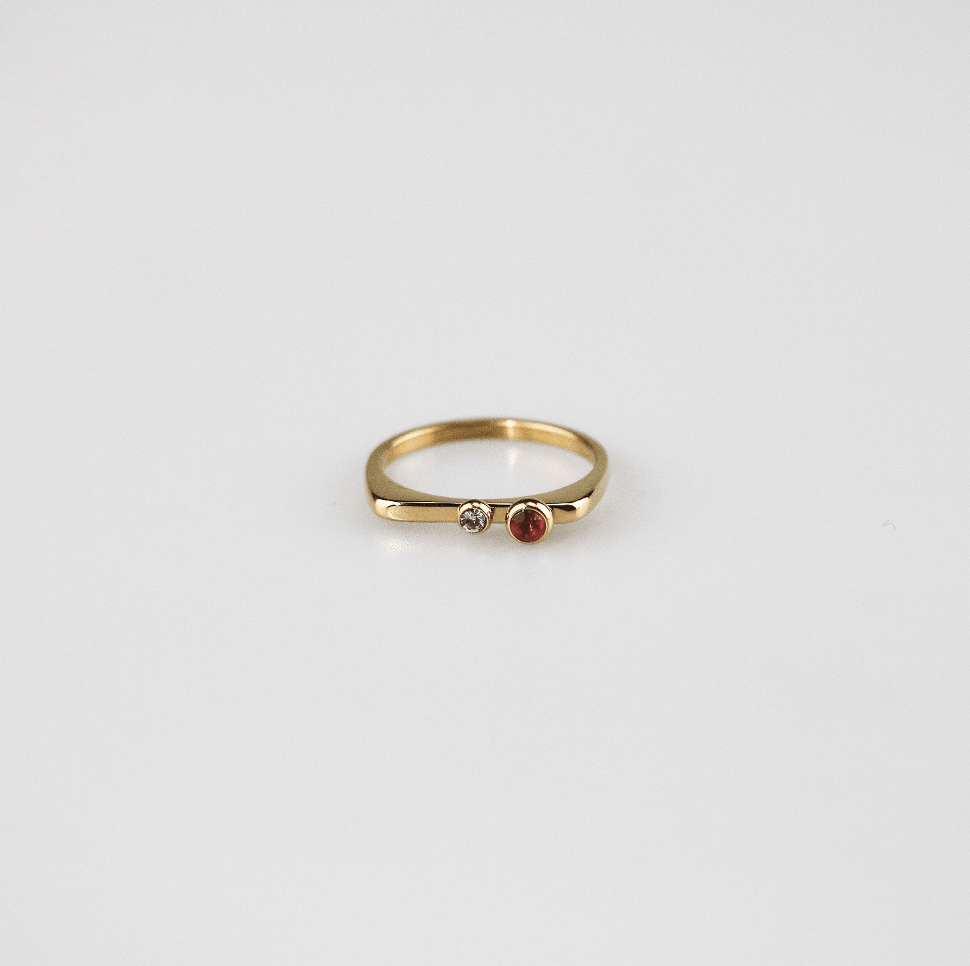 Ruby-white Stacking Ring