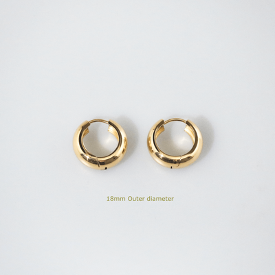 Bold Huggie Hoops - 18mm