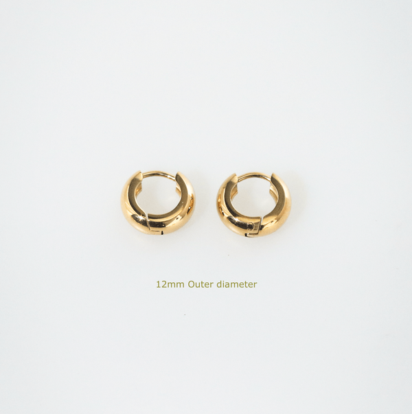 Bold Huggie Hoops - 12mm