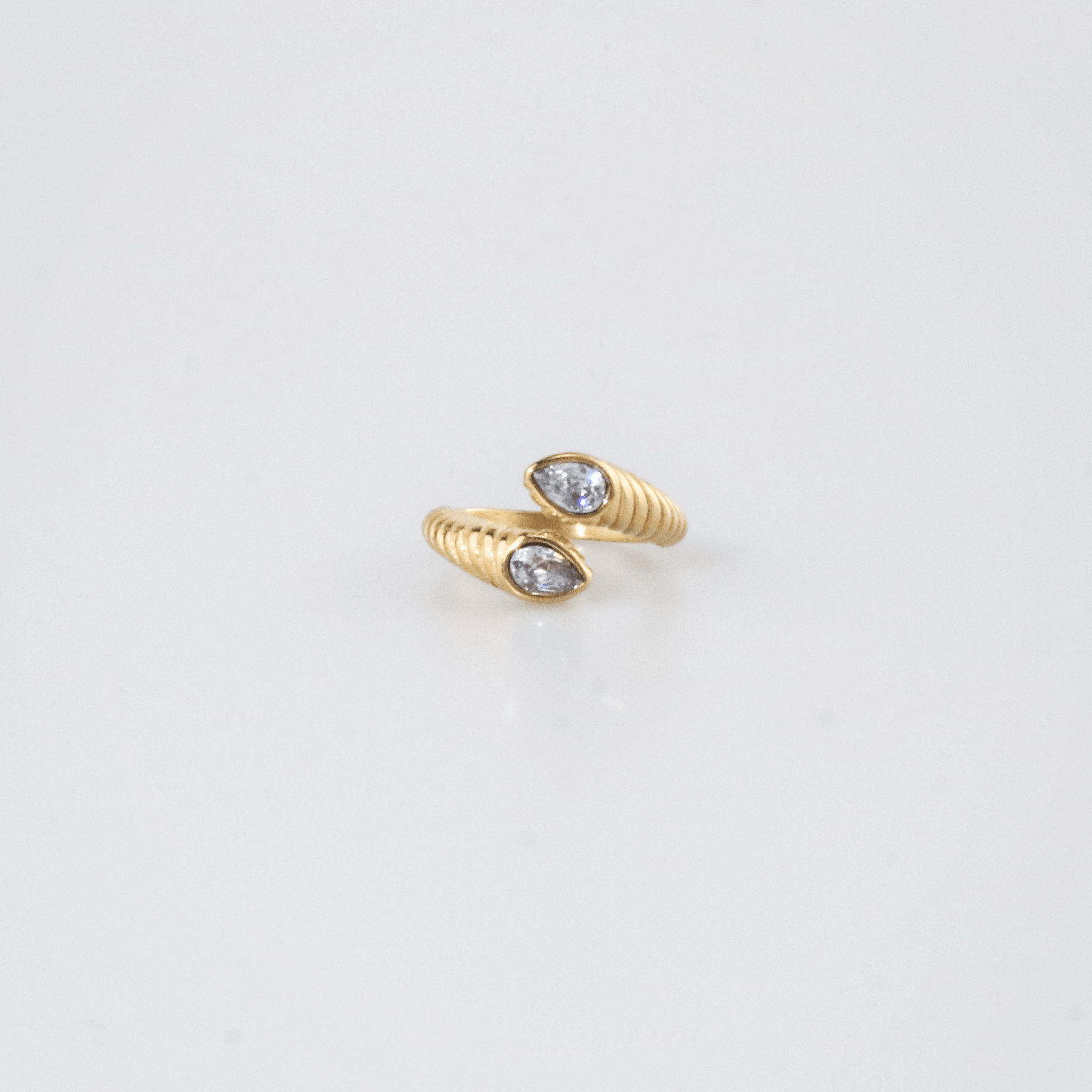 Spiral CZ Bypass Ring