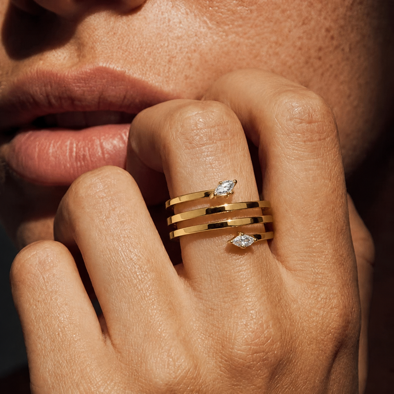 Spiral Marquise Ring 2