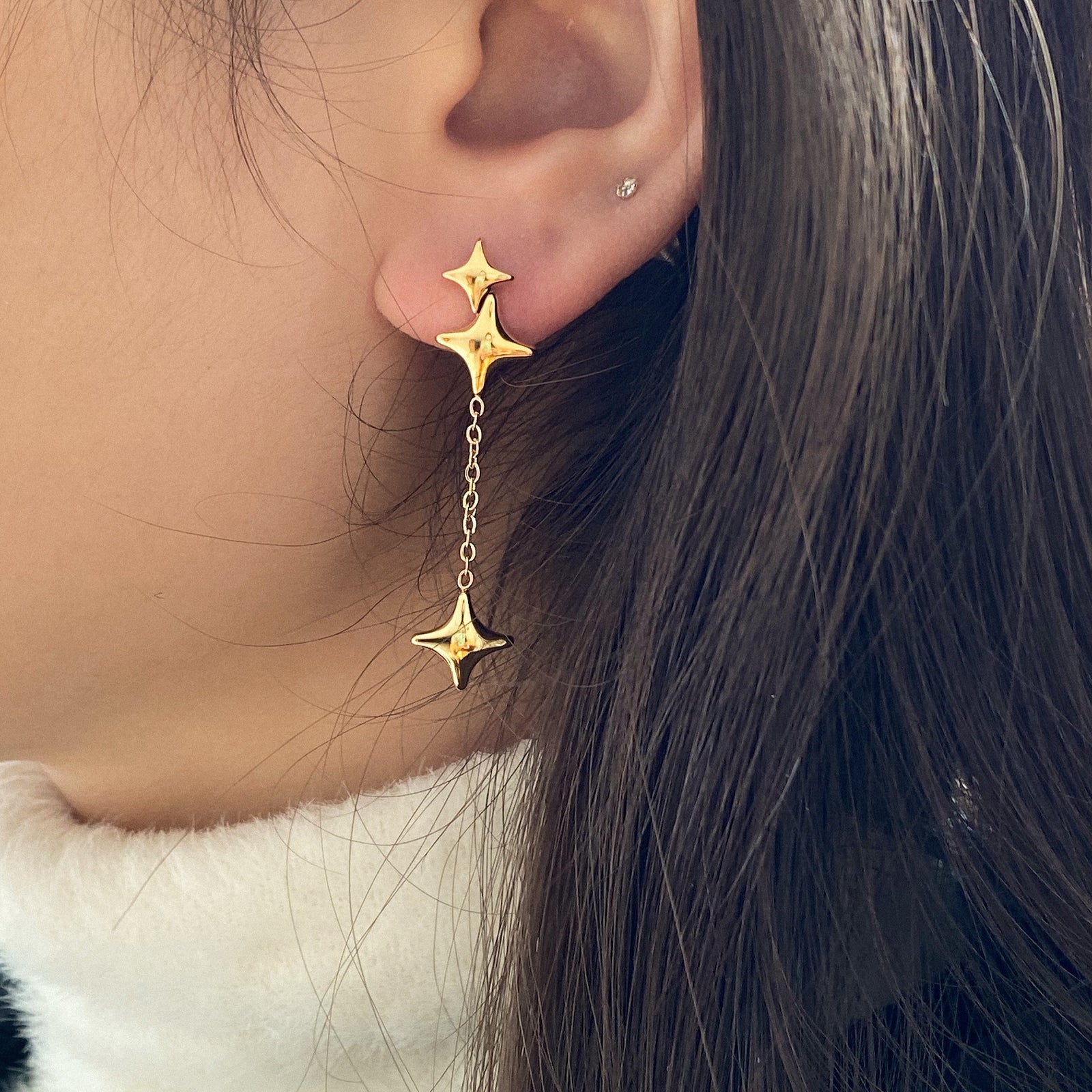 Meideya jewelry starburst drop earrings