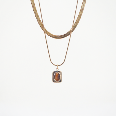 Eve Layered Necklace - Tiger's Eye
