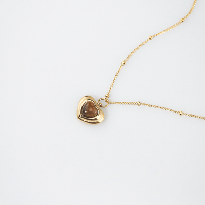 Tiger's Eye Heart Necklace