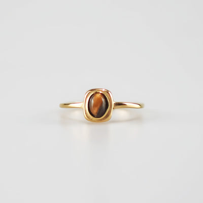 Minimal Tiger's Eye Ring
