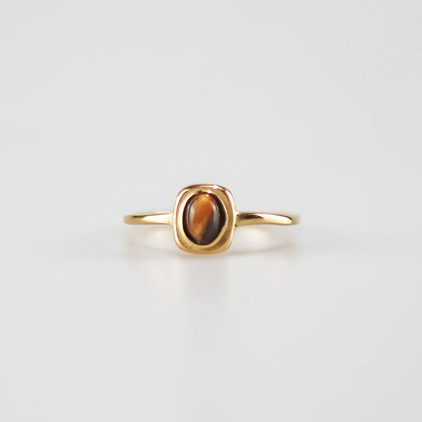 Minimal Tiger's Eye Ring