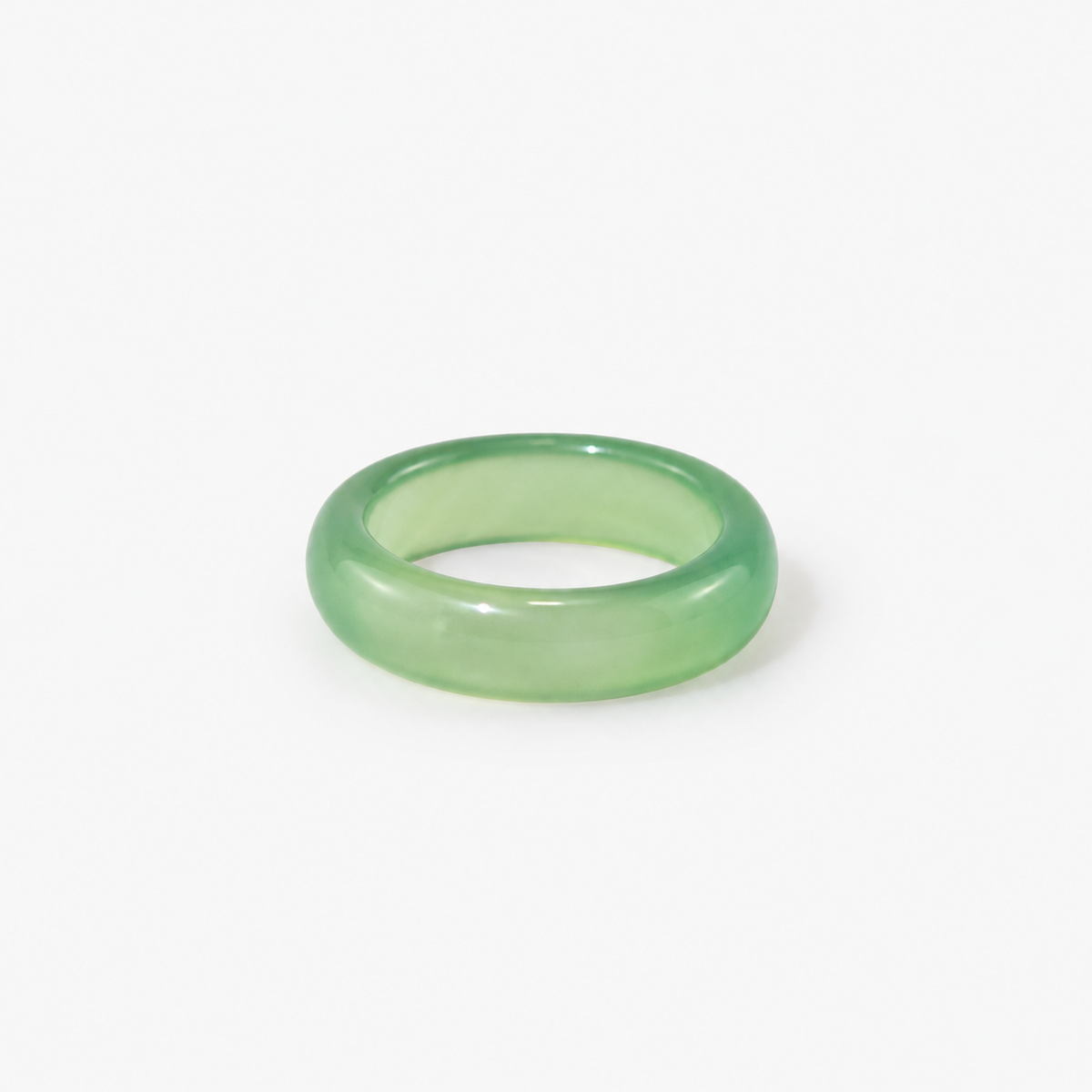 Light Green Jade Band Ring