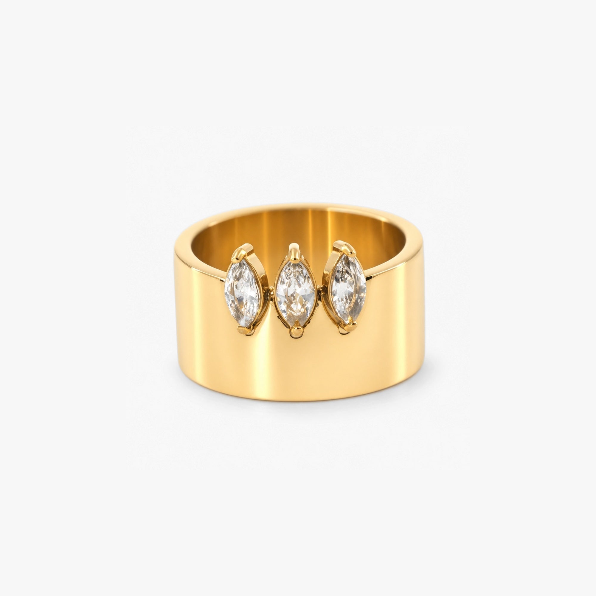 Triple Marquise CZ Band Ring