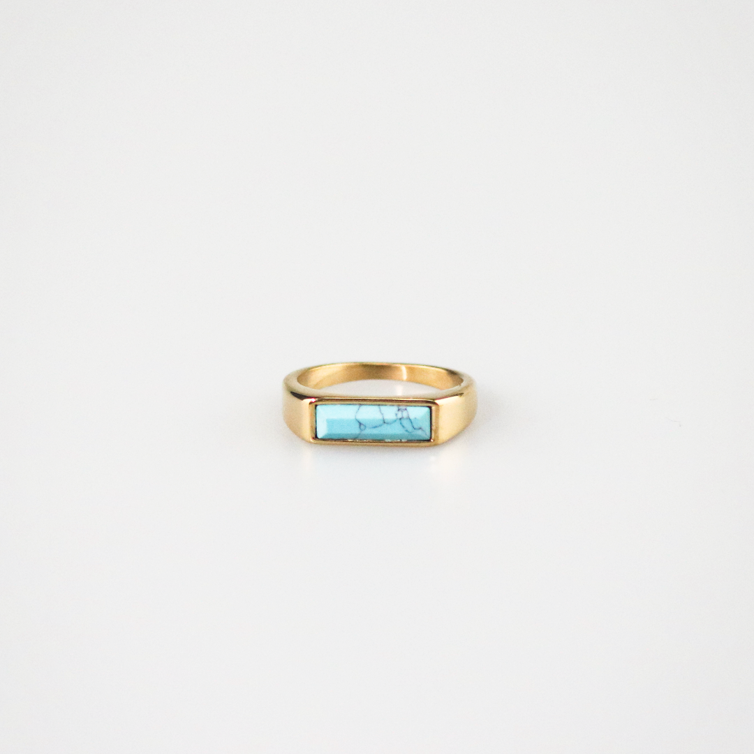 gold turquoise ring