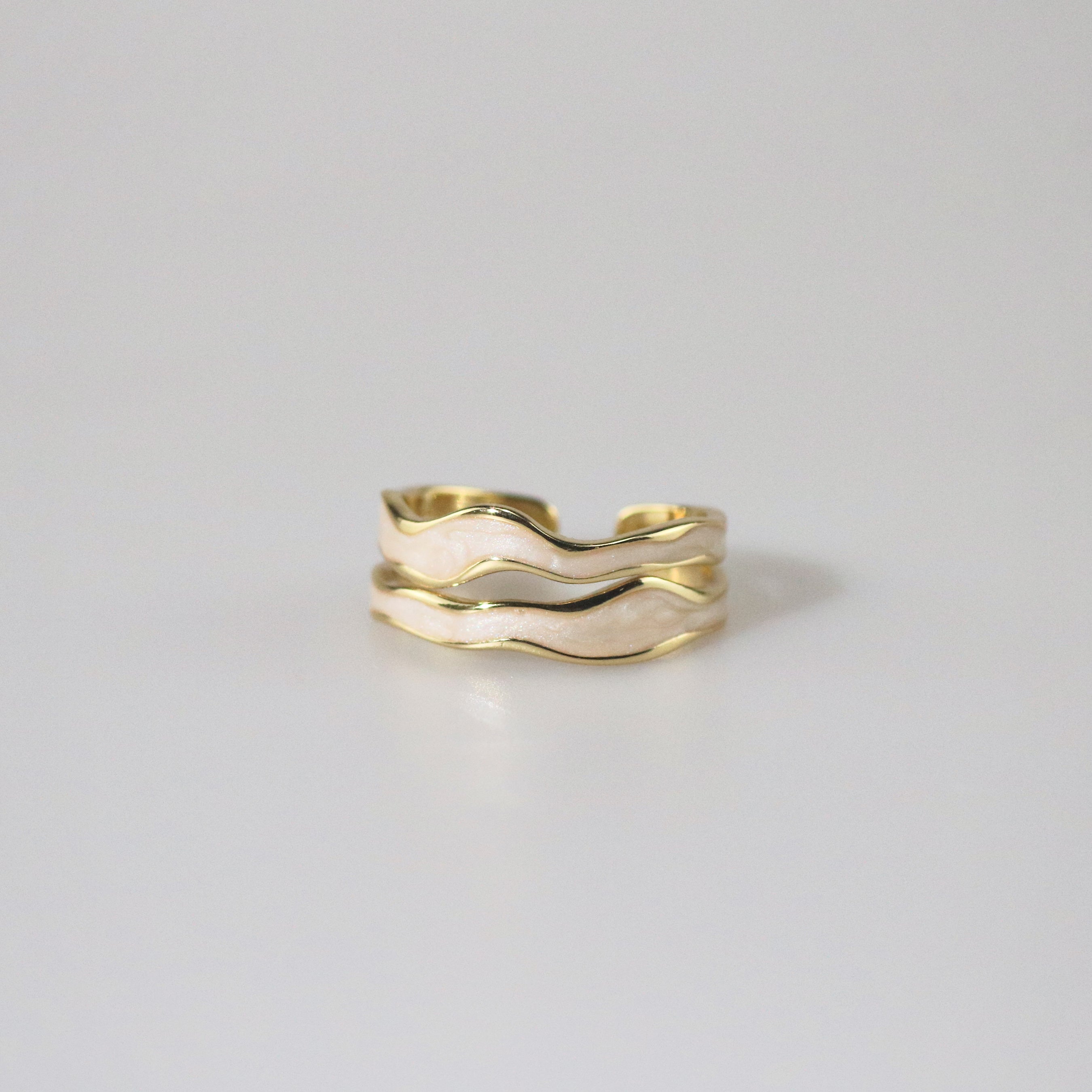 Meideya Jewelry White Enamel Ring