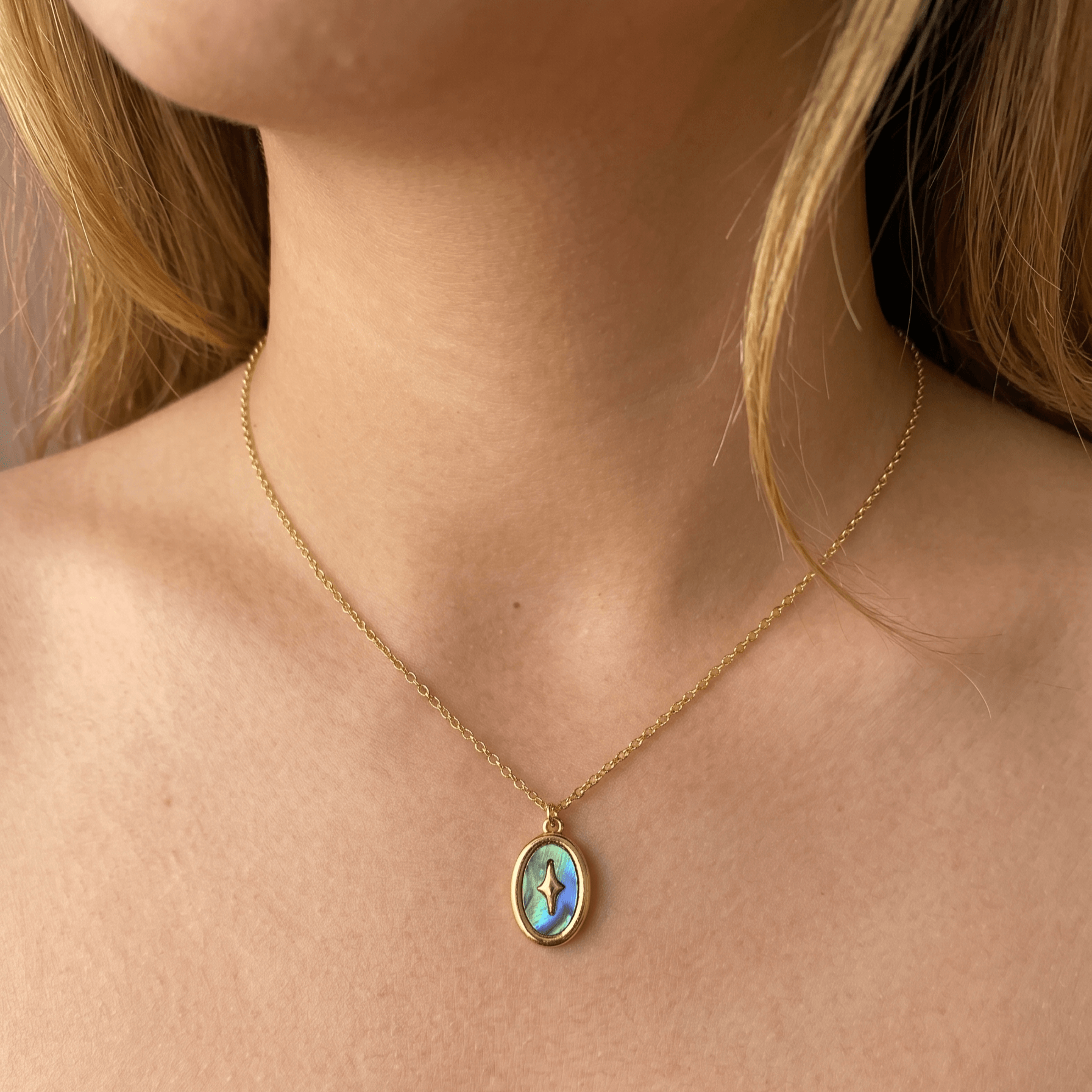 Starry Abalone Pendant Necklace