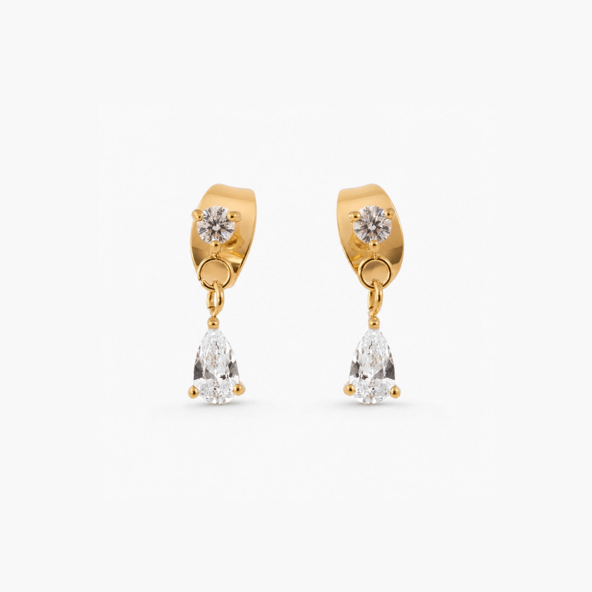 Afton Teardrop CZ Earrings