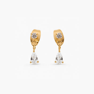 Afton Teardrop CZ Earrings
