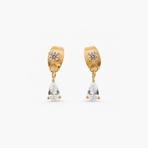 Afton Teardrop CZ Earrings
