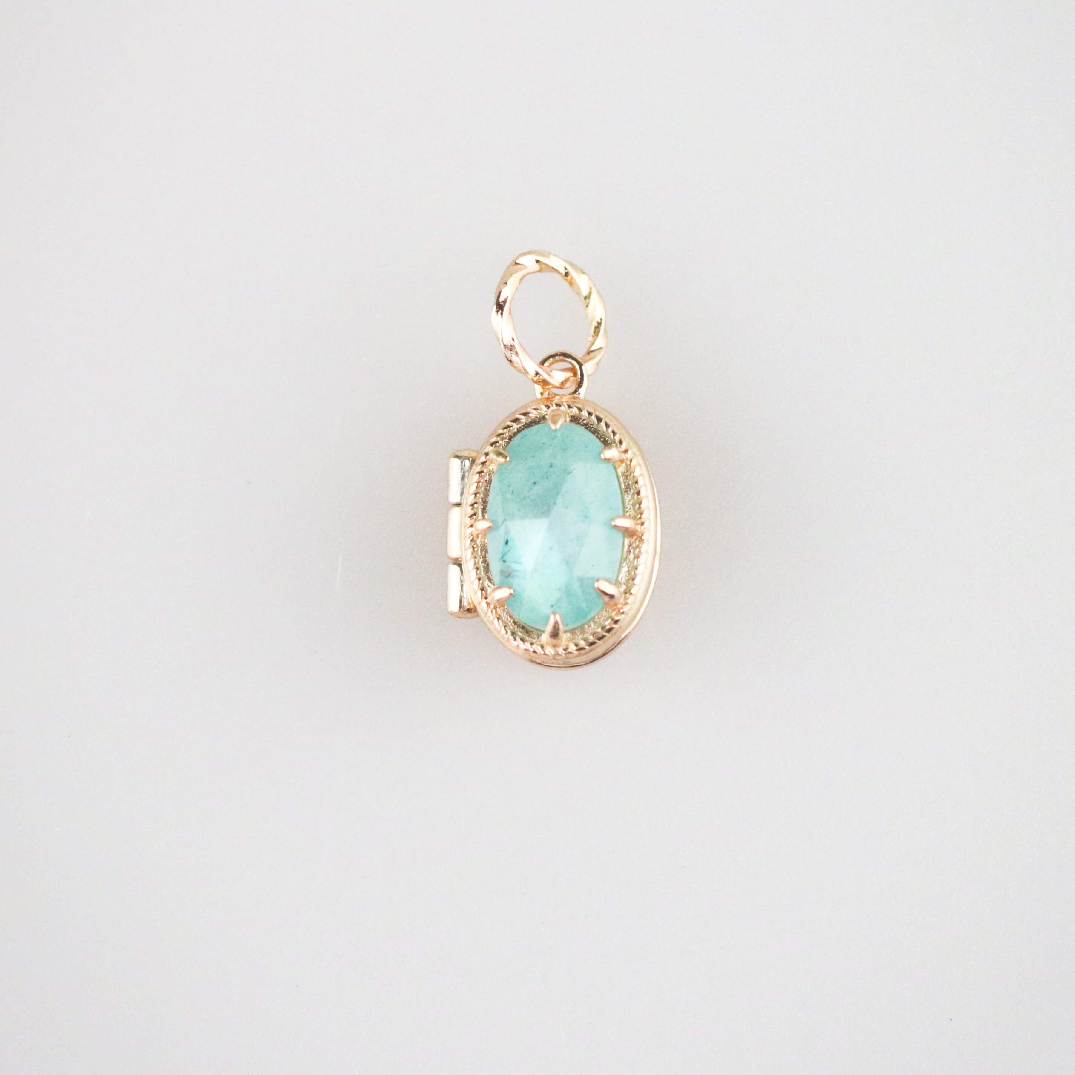 meideya jewelry amazonite locket charm necklace