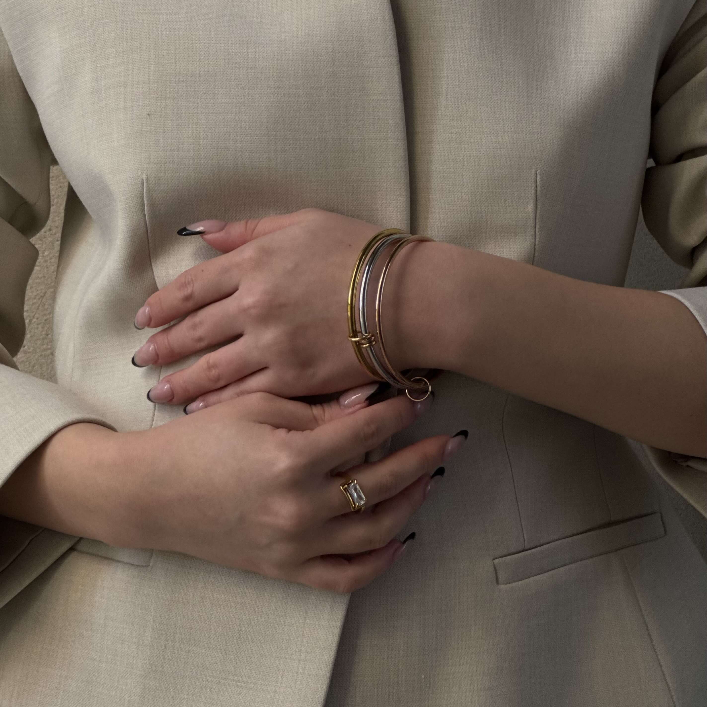 Tri-Tone Link Bracelet