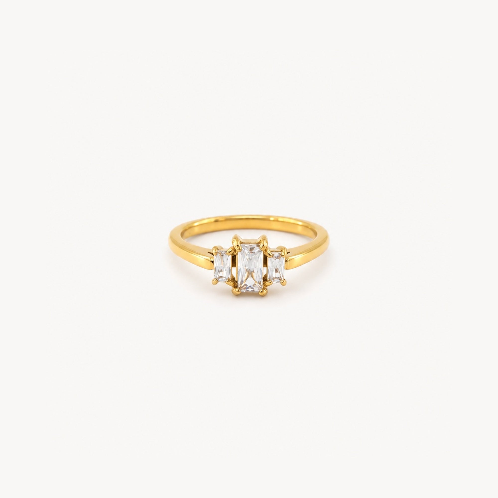 Baguette Three Stone Ring