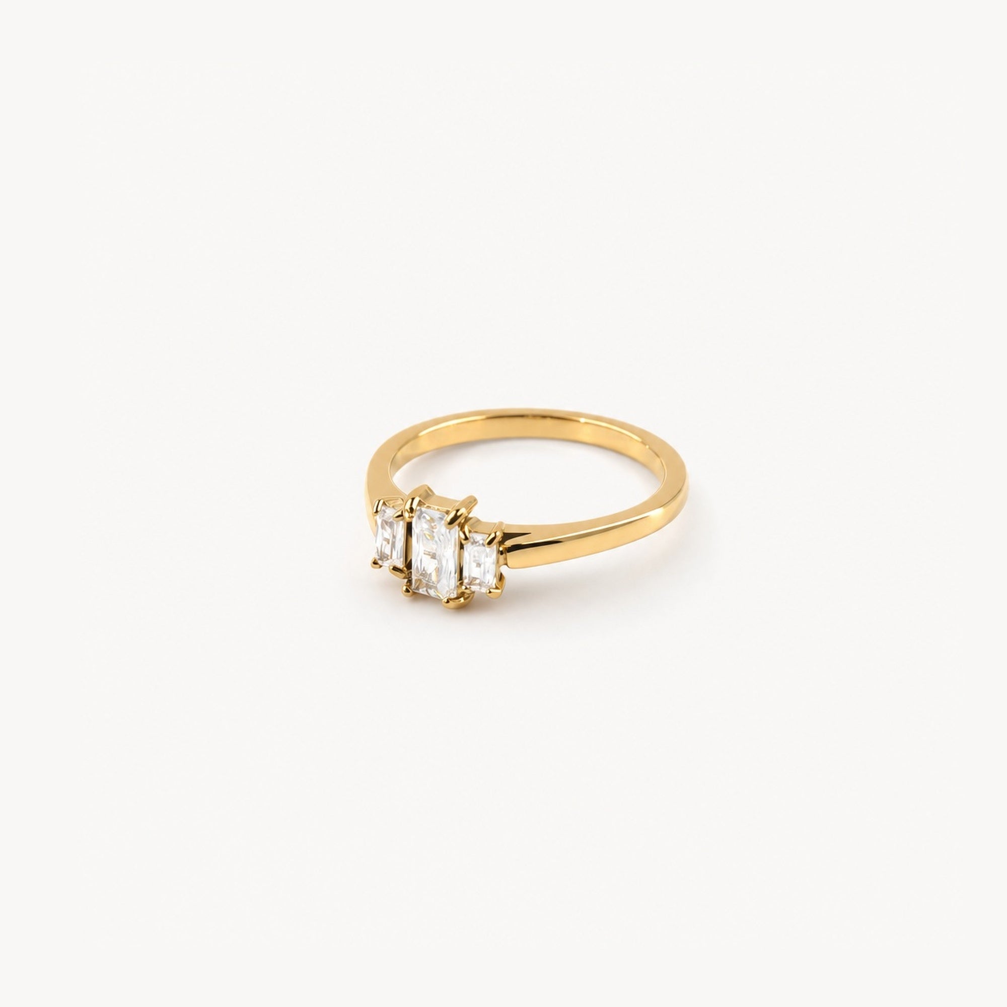 Baguette Three Stone Ring