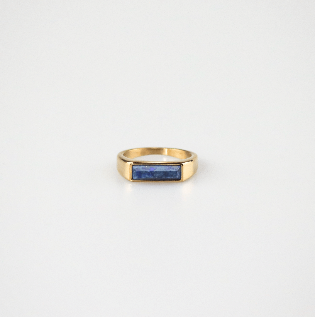 bar lapis lazuli ring