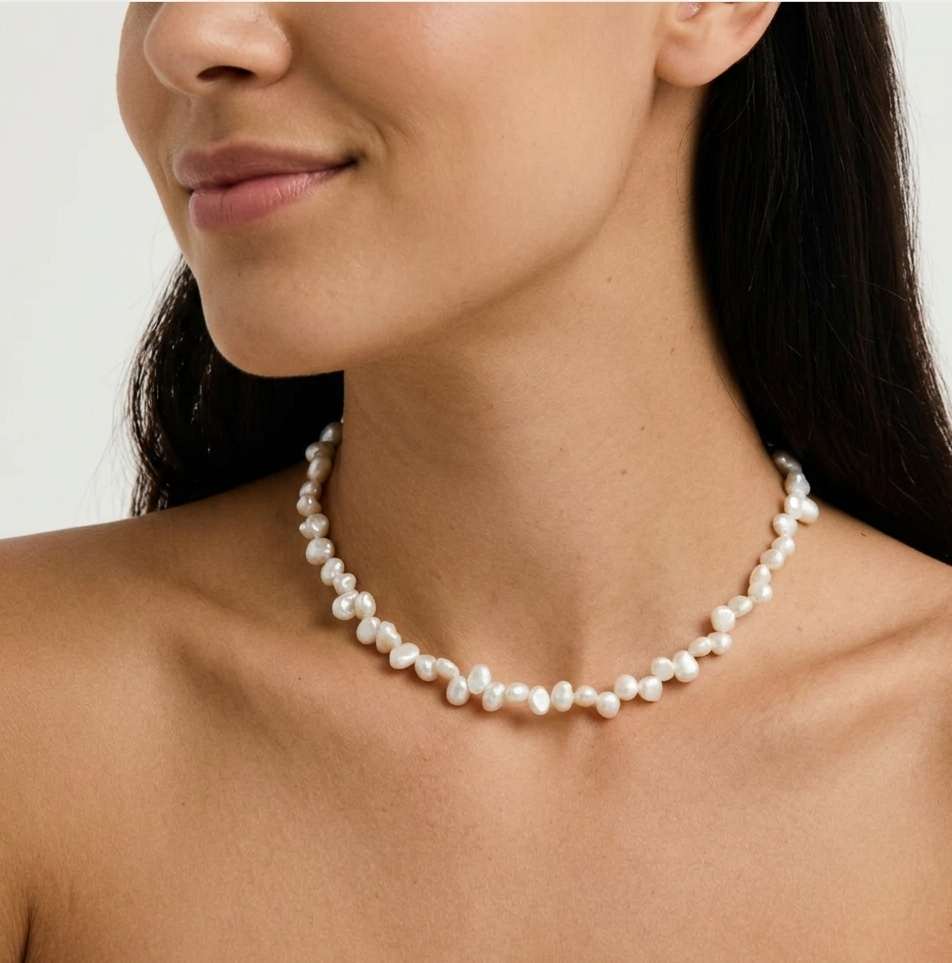 freshwater pearl choker necklace