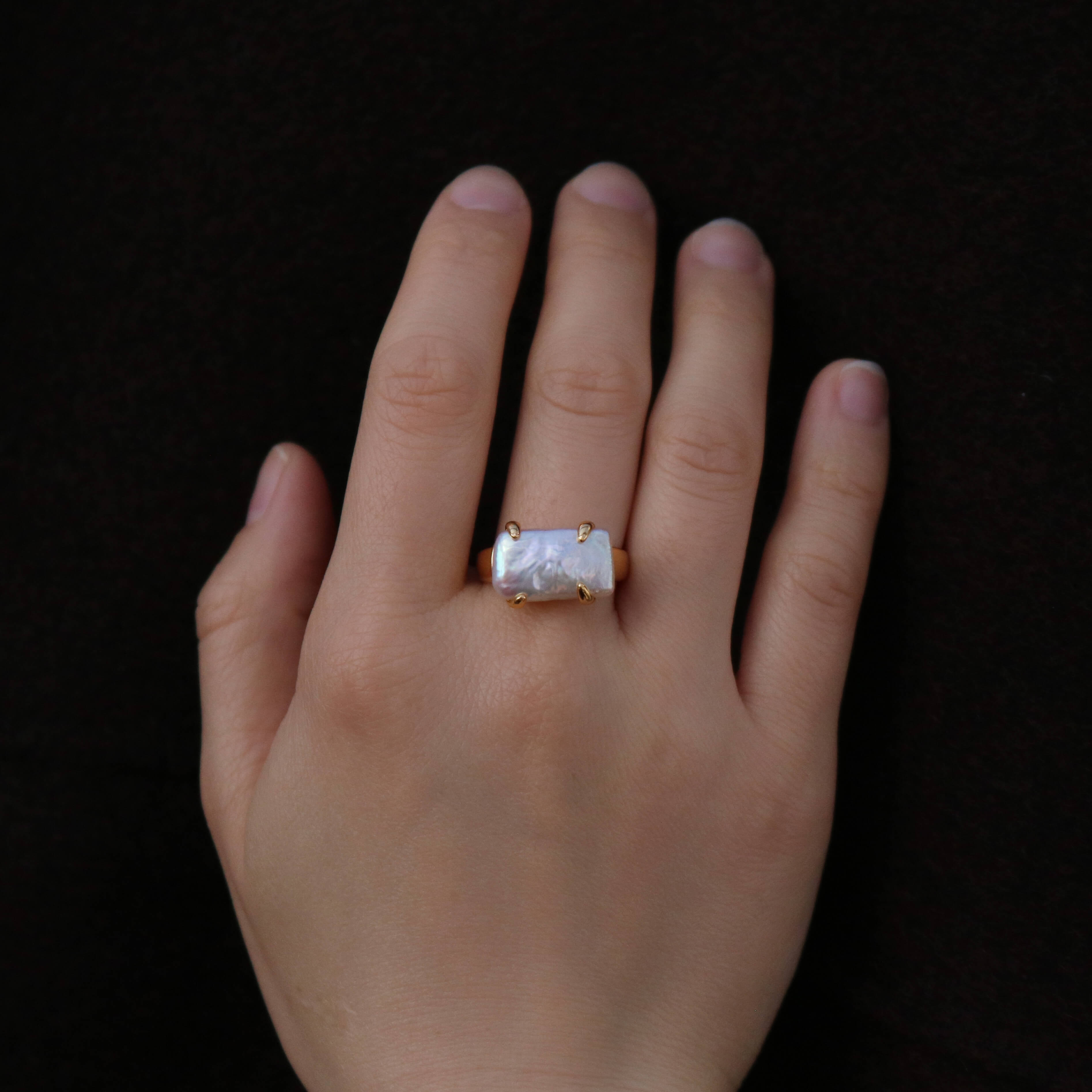 Meideya Jewelry Baroque Pearl Ring
