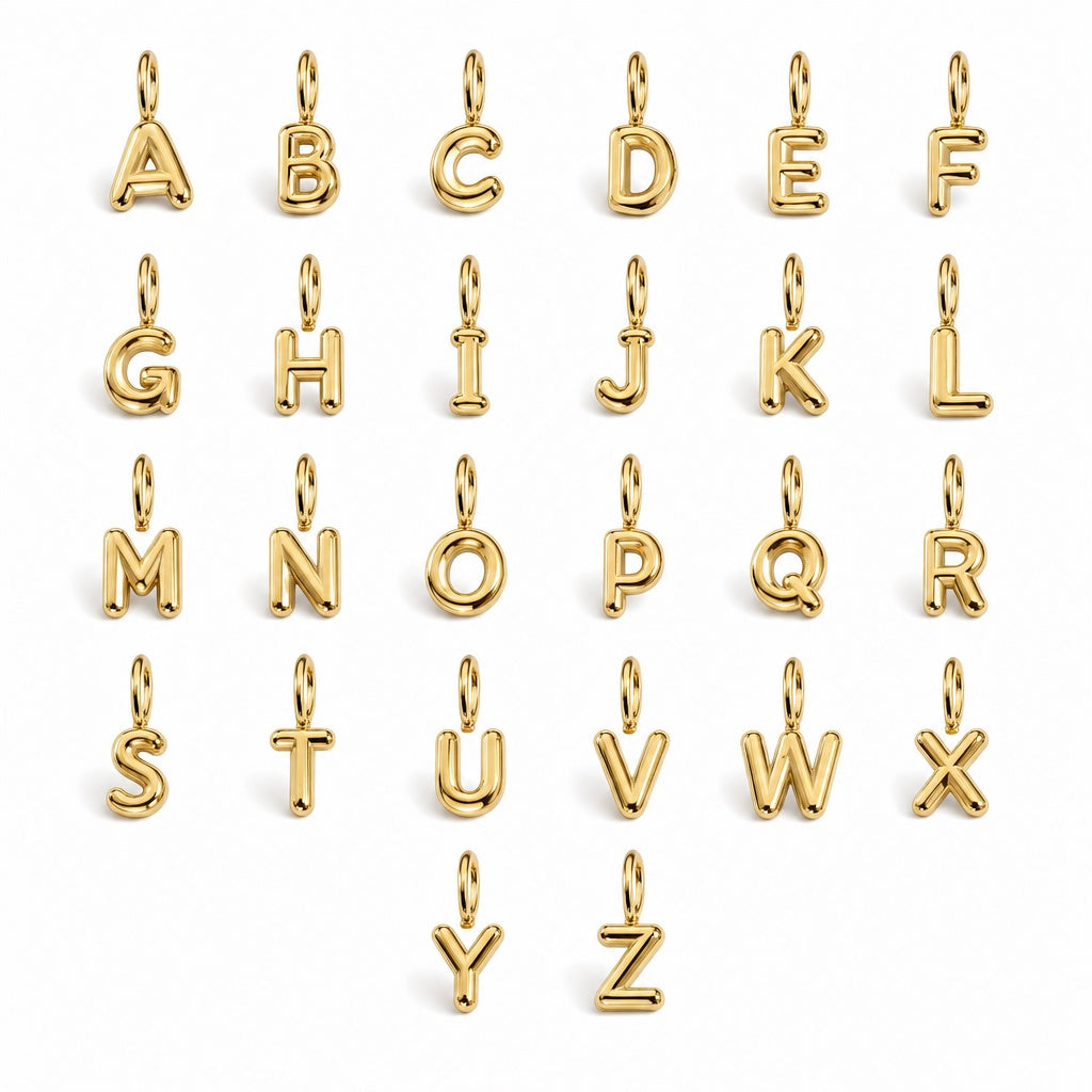 Bubble Initial Necklace