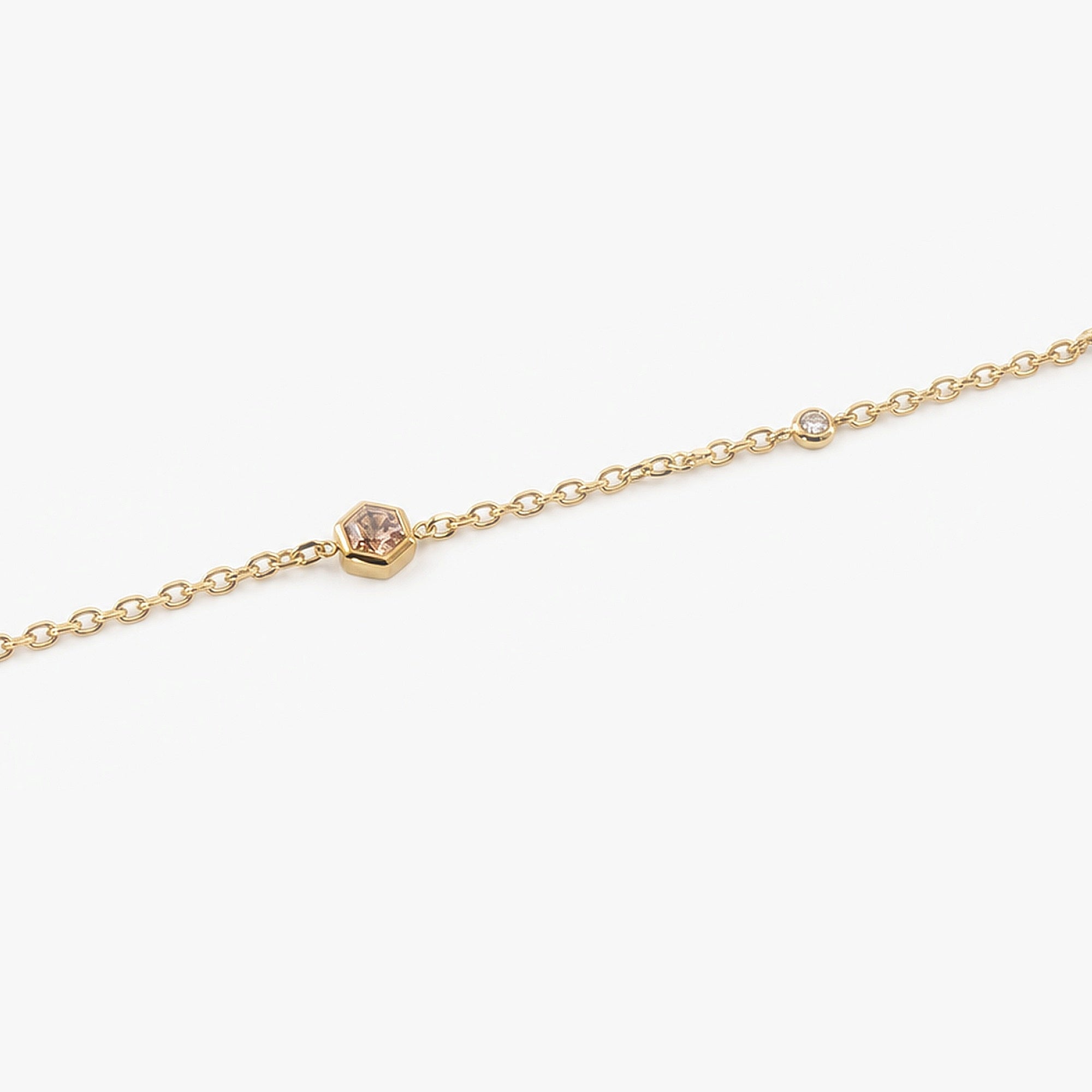 Champagne Hexagon Bracelet
