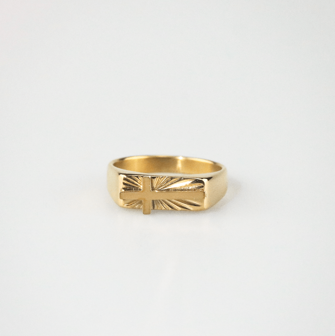 cross ring gold