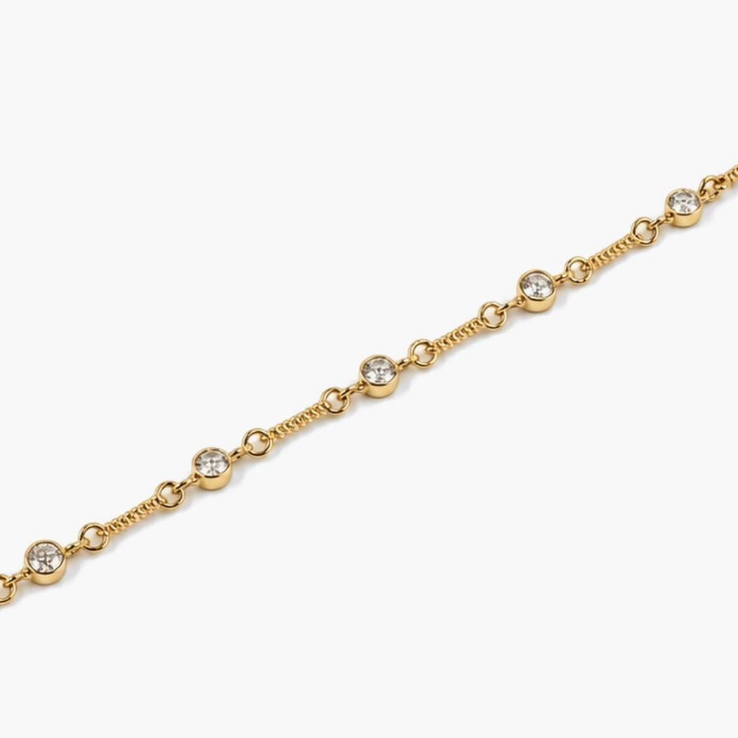 Crystal Bezel Station Bracelet