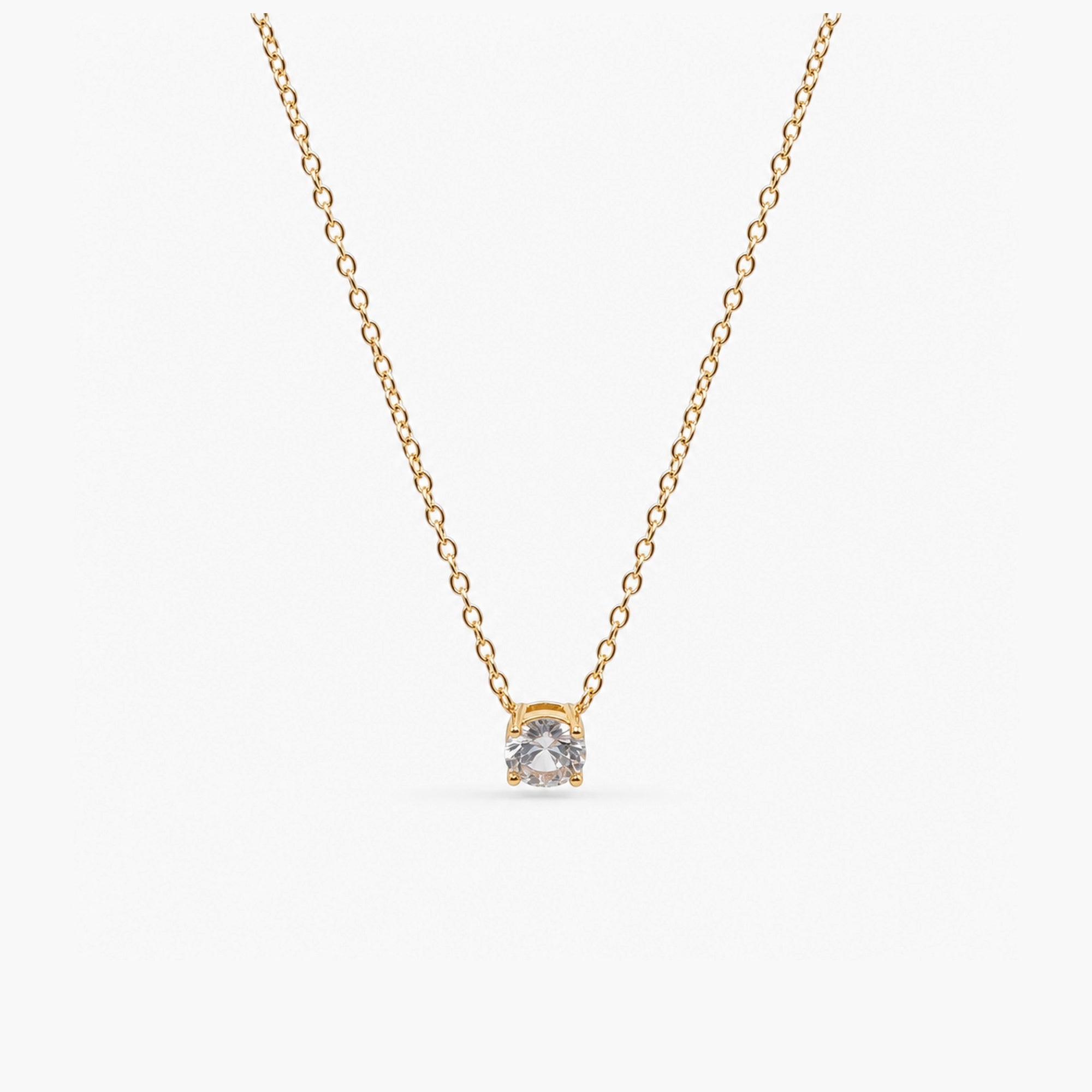 Dainty Solitaire Necklace