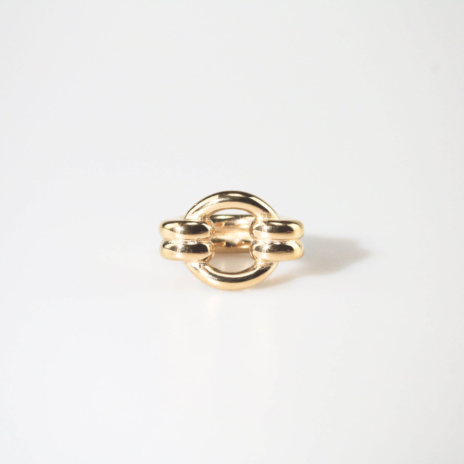 meideya jewelry double loop ring gold