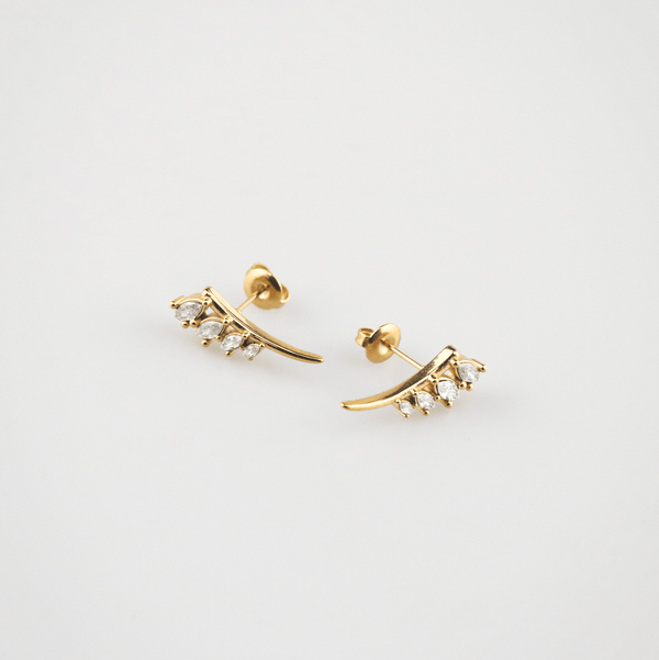 Marquise Cluster Ear Climbers