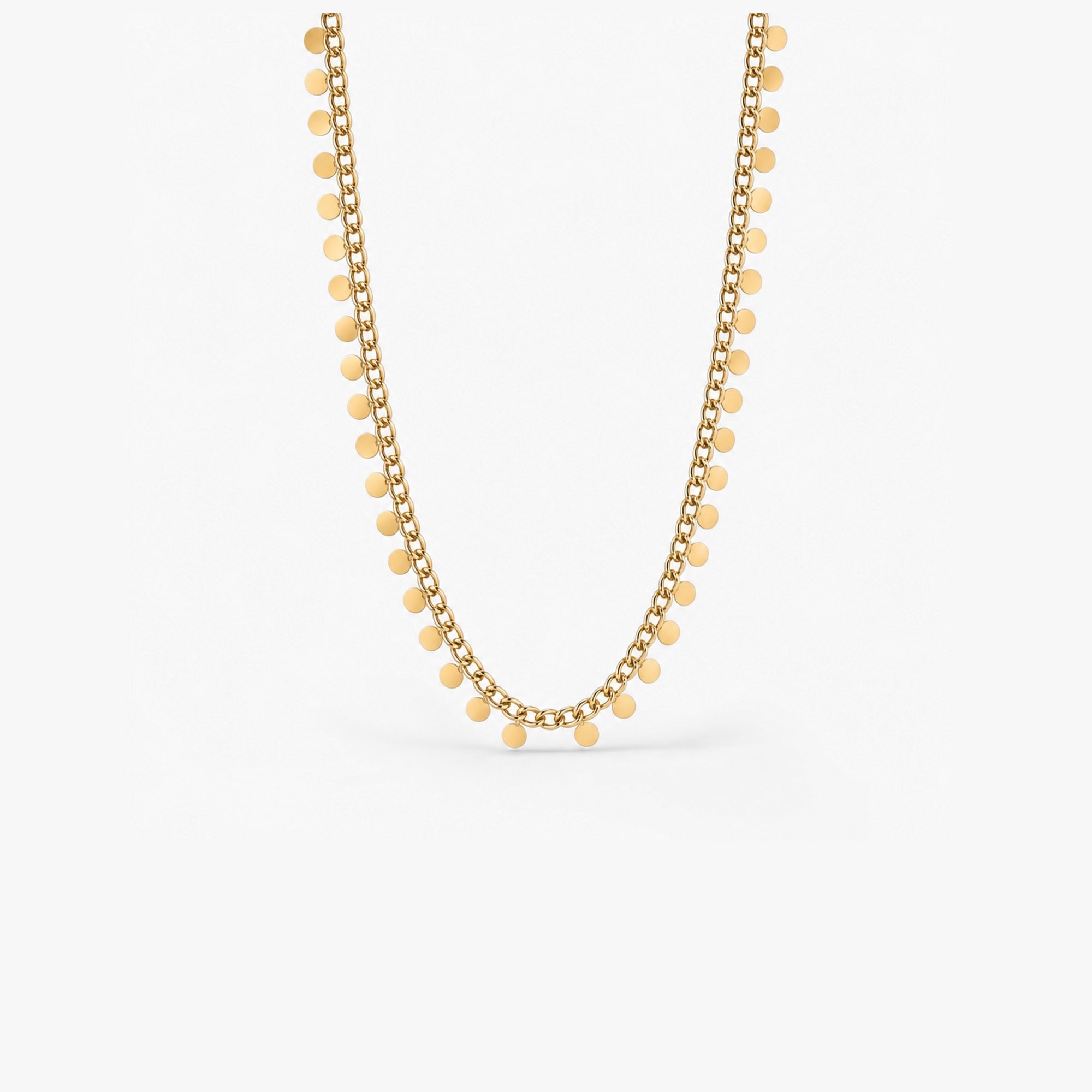 Gold Sequin Fringe Necklace
