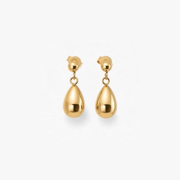 Gold Teardrop Dangle Earrings