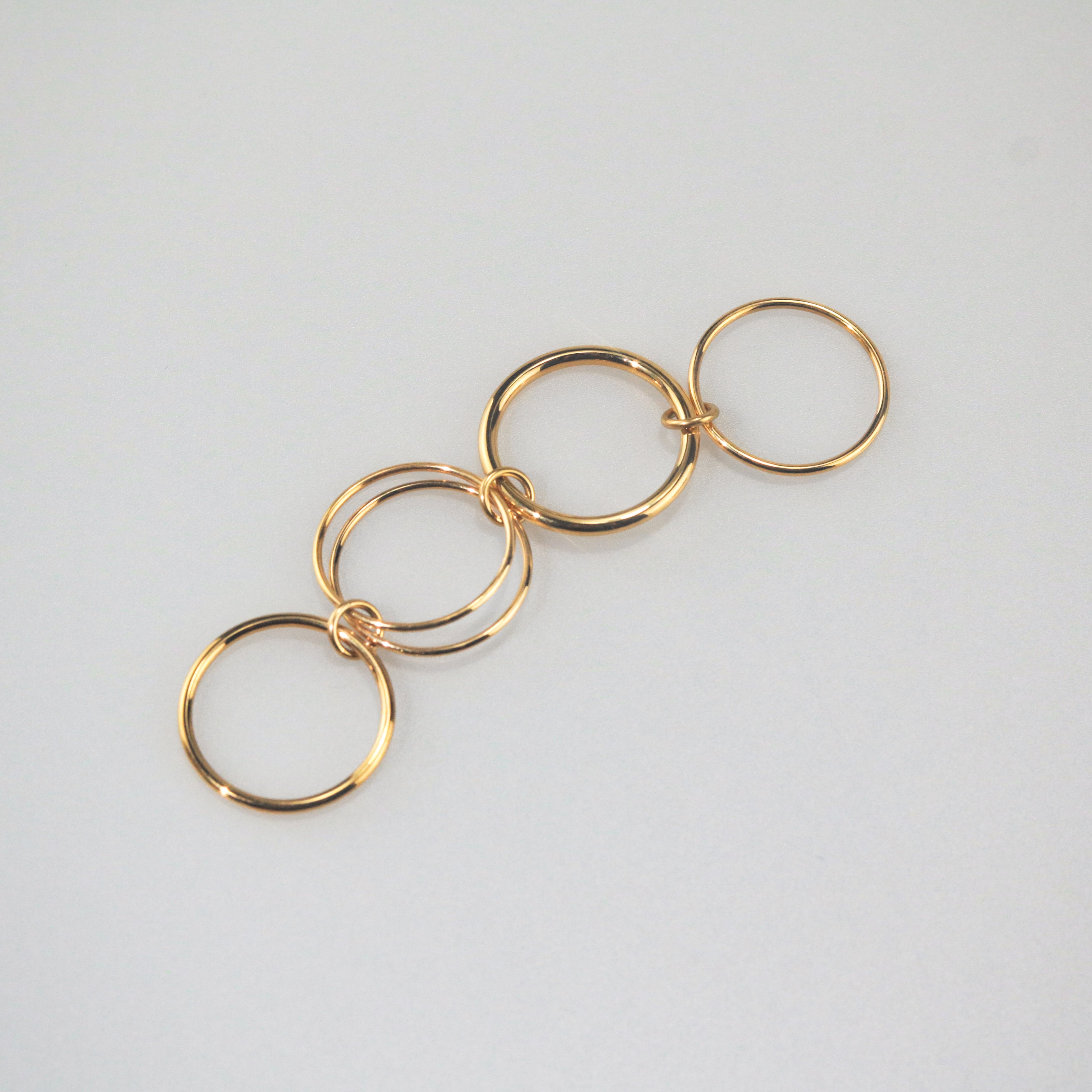 Meideya Jewelry Gold 4-link Ring