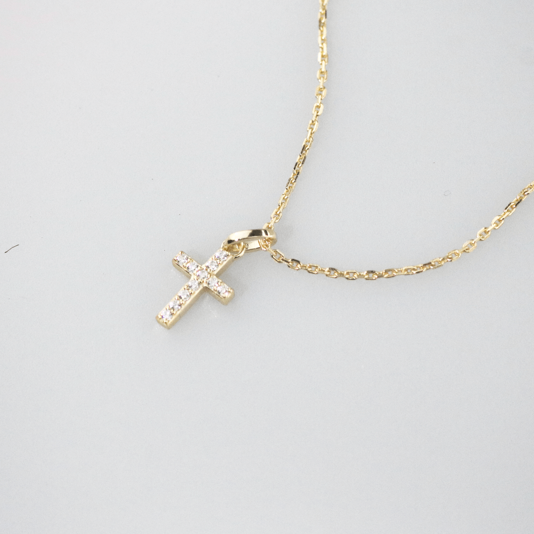 gold cross necklace