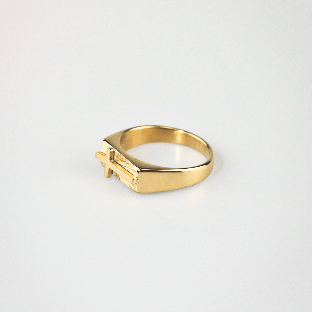 gold ring cross